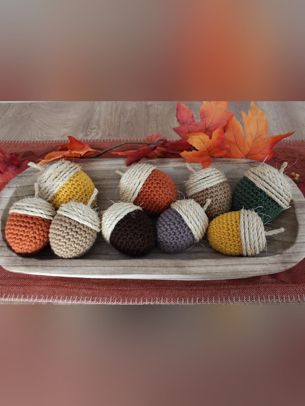 Handmade Rustic Acorns- Set of 3